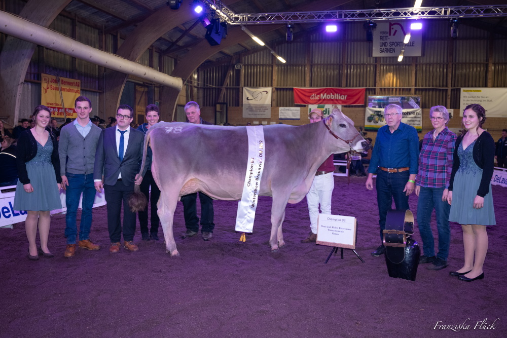 Rangliste Wintershow Braunvieh Obwalden