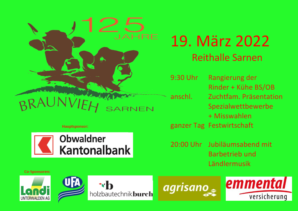 125 Jahre Braunvieh Sarnen