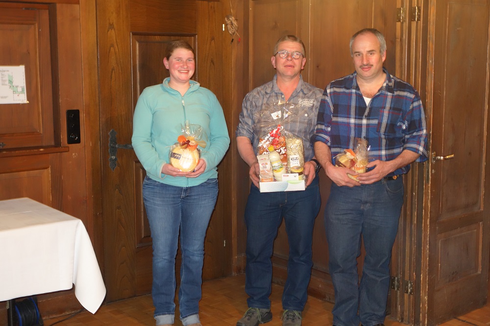 Mitte Urs Ming 1. Rang links Christina Britschgi 2.Rang rechts Beat Burch